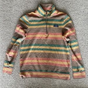 LL Bean Men's Quarter Zip Sweater Traditional Fit Comfort Stretch Pique Small